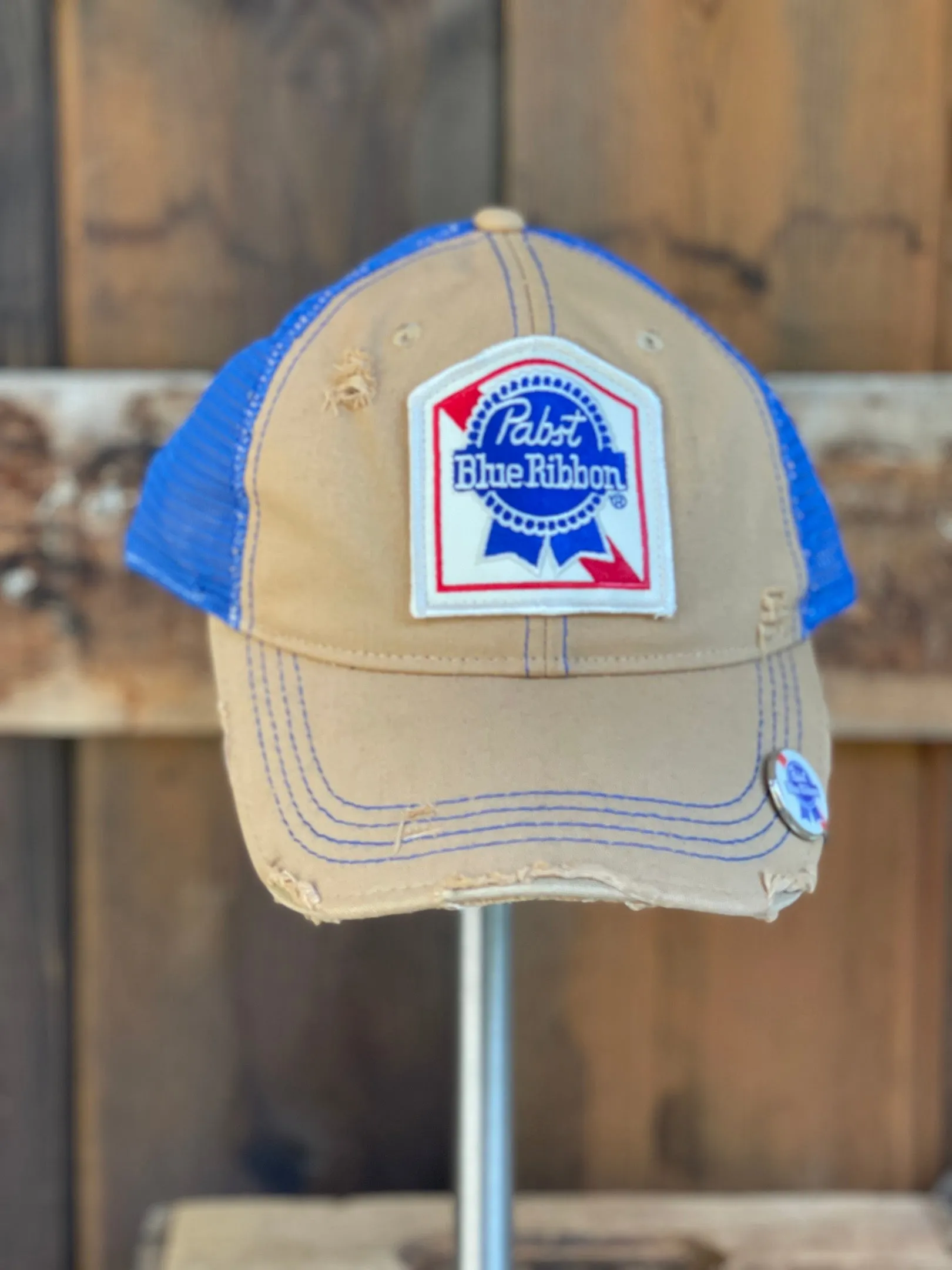 Pabst Blue Ribbon Sand & Sky Snapback Hat