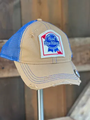 Pabst Blue Ribbon Sand & Sky Snapback Hat