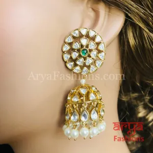 Pacchi Kundan Jhumka Earrings/ Indian Traditional Kundan Earrings