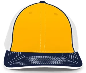 Pacific Headwear Trucker PacFlex Cap - Gold/White/Navy