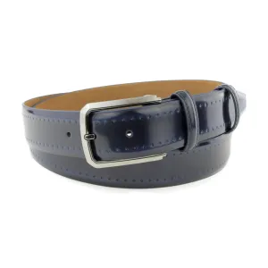 Pacino Electric Blue Men's Hand Burnished Belt