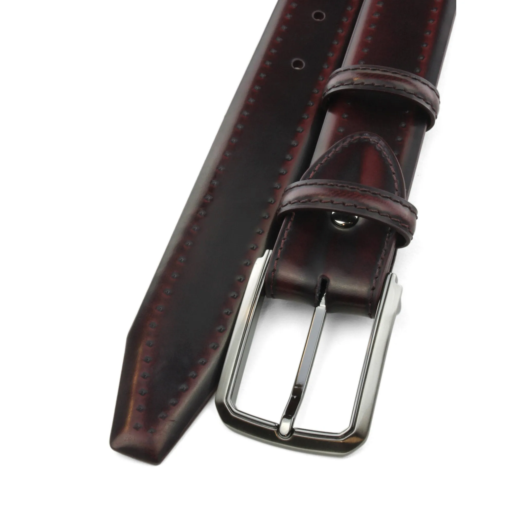 Pacino Wine Tone Hand Burnished Belt