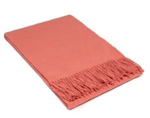 Paddington Throw - Fine Wool Blend - Peach