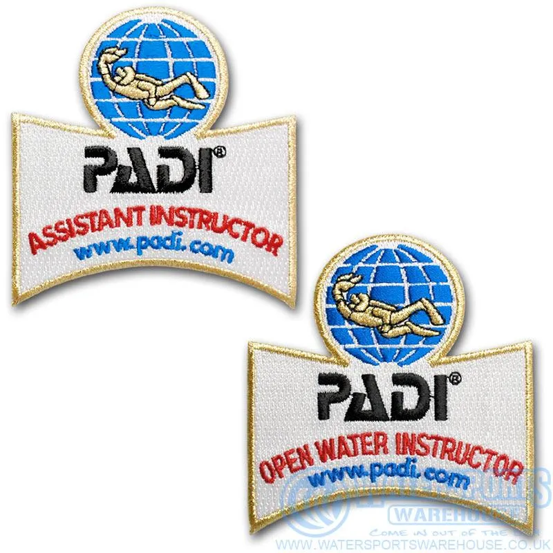 PADI Diver Qualification Chevrons & Emblems, various