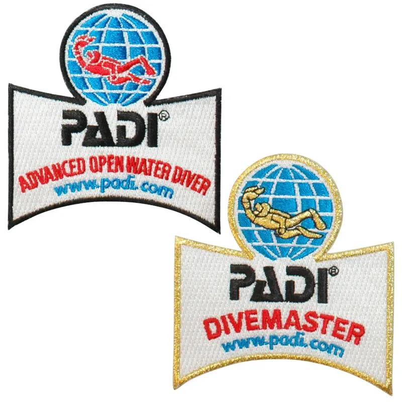 PADI Diver Qualification Chevrons & Emblems, various