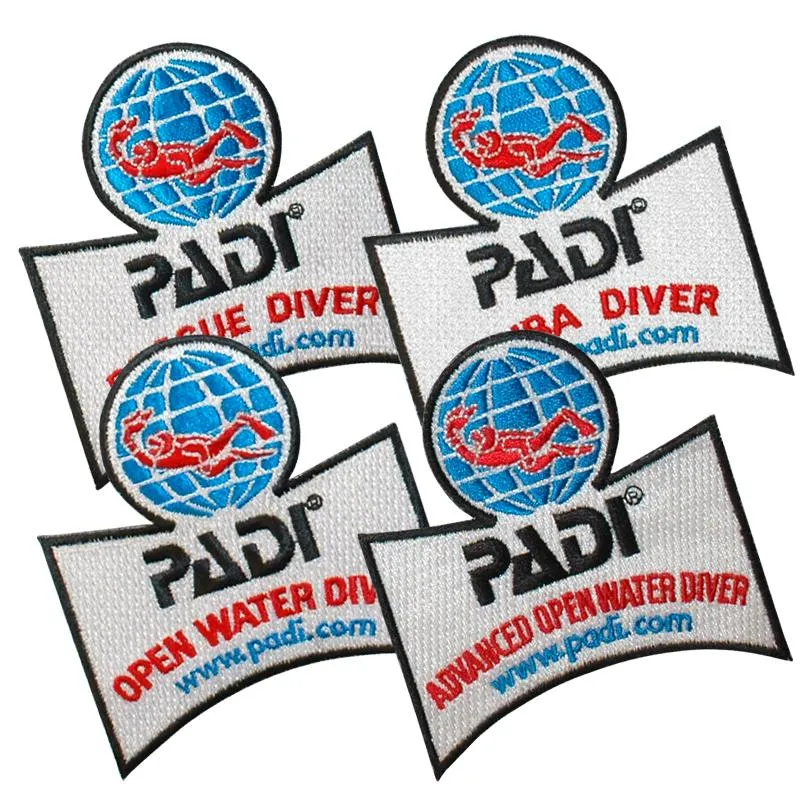 PADI Diver Qualification Chevrons & Emblems, various