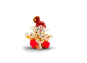 Pagdi Ganesh for Car Dashboard and Gifting II Home Temple Decor and Anti Negative Statue II