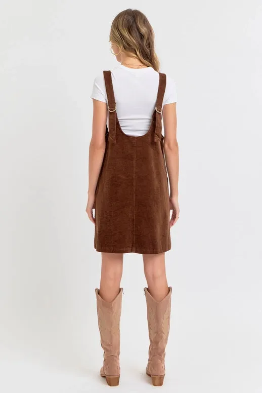 Paige Corduroy Overall Mini Dress