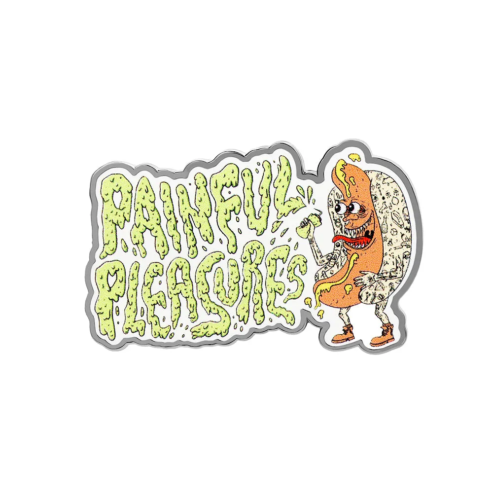 PainfulPleasures Hot Dog Enamel Pin — Price Per 1