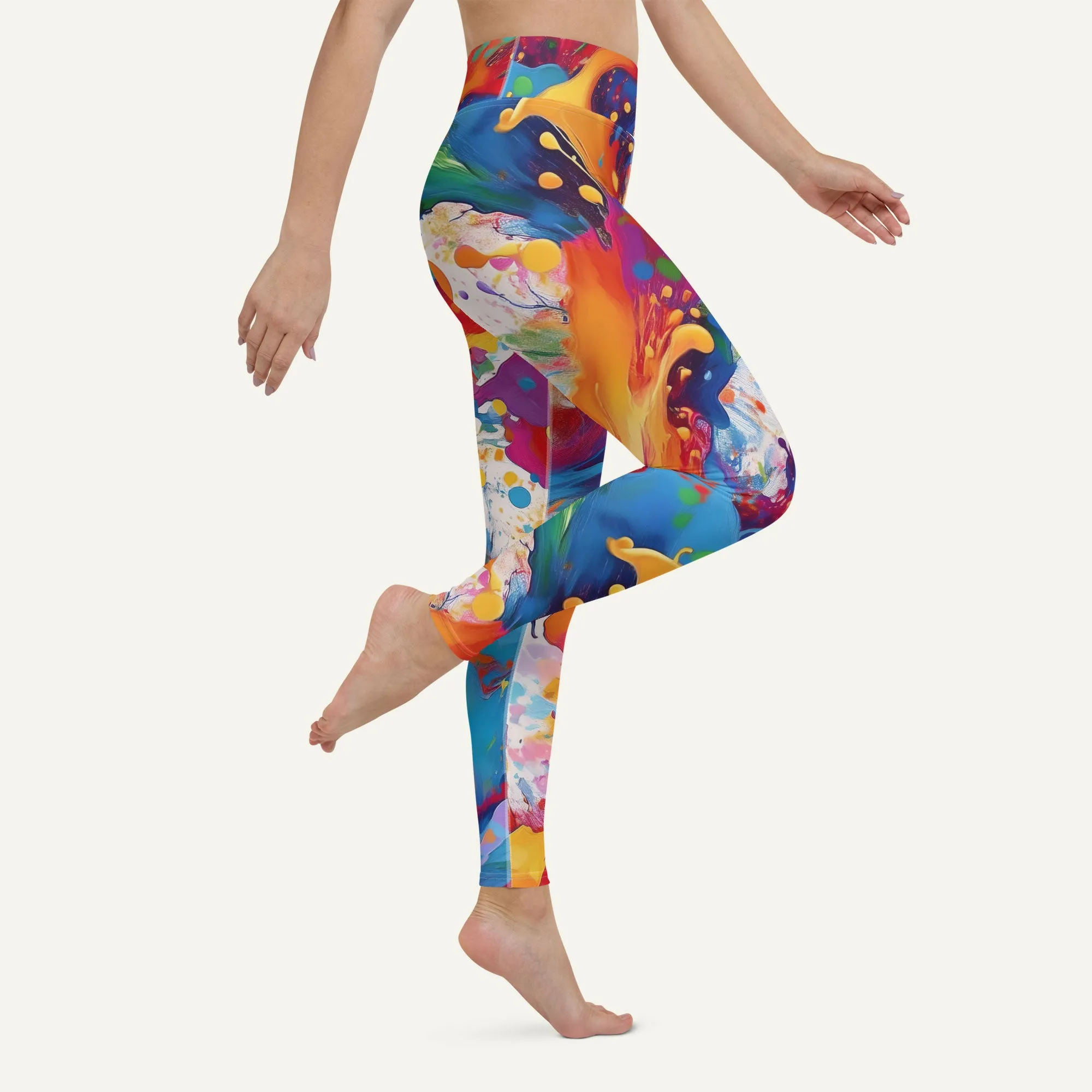 Paint Splatters High-Waisted Leggings