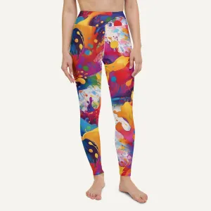 Paint Splatters High-Waisted Leggings