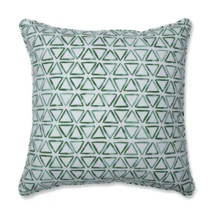 Painted Triangles Verte 18-Inch Throw Pillow