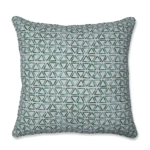 Painted Triangles Verte 25-Inch Floor Pillow