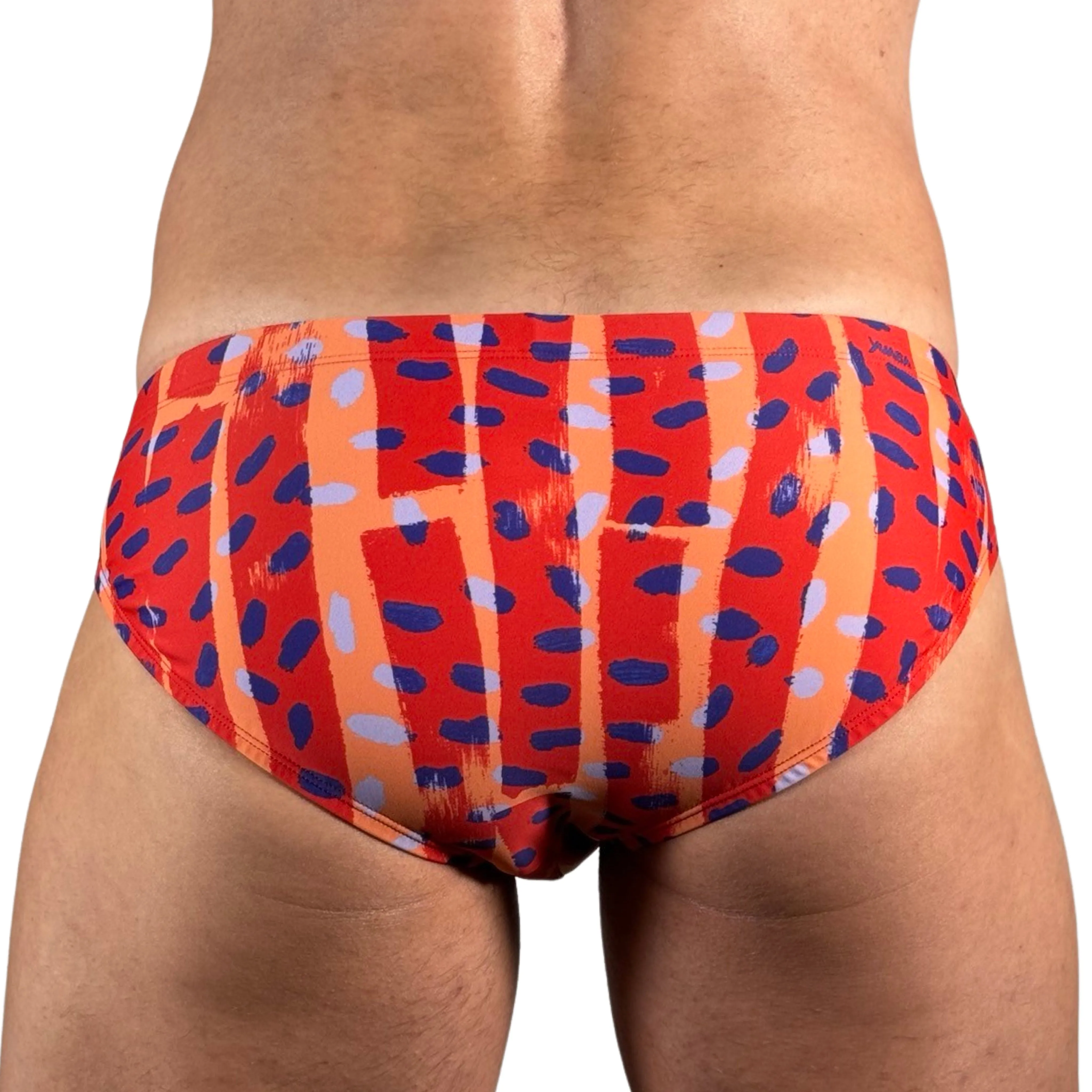 Painter's Stripe Swim Brief - Red