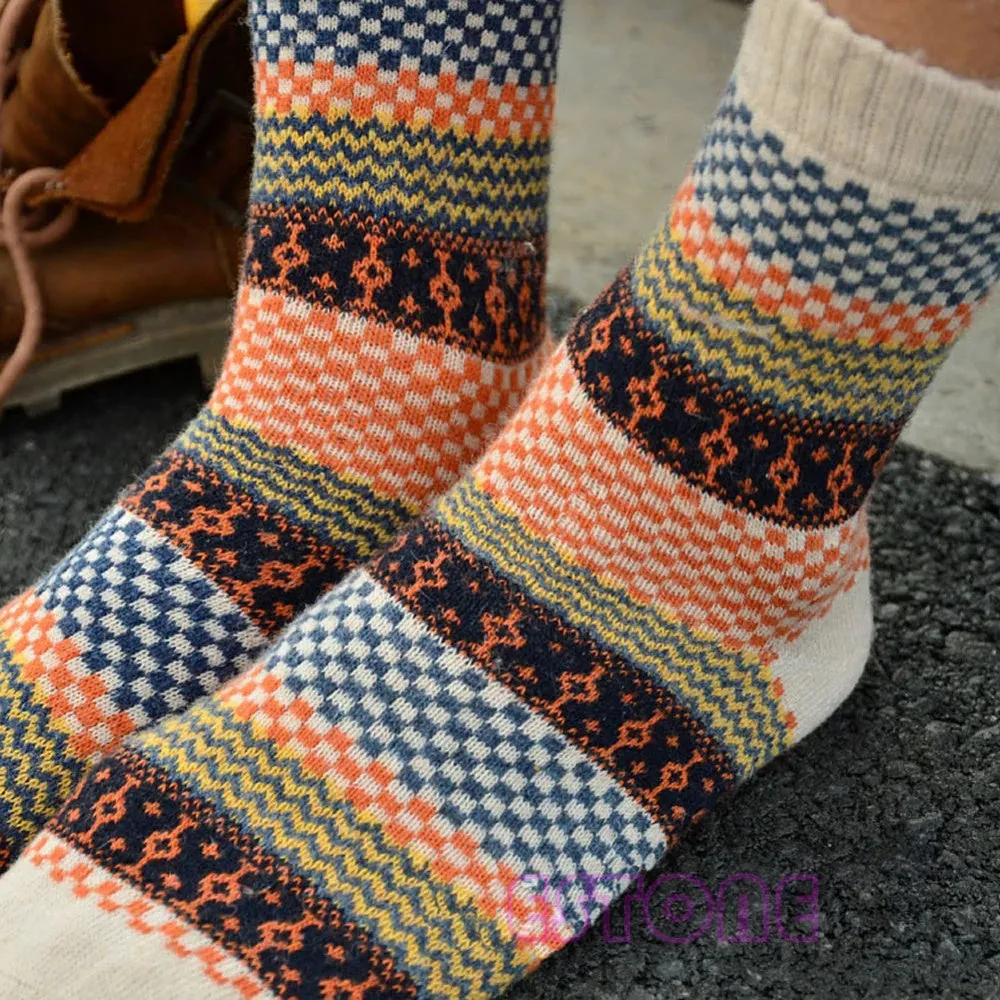 Pair of 4 Soft and Comfy Printed Winter Socks