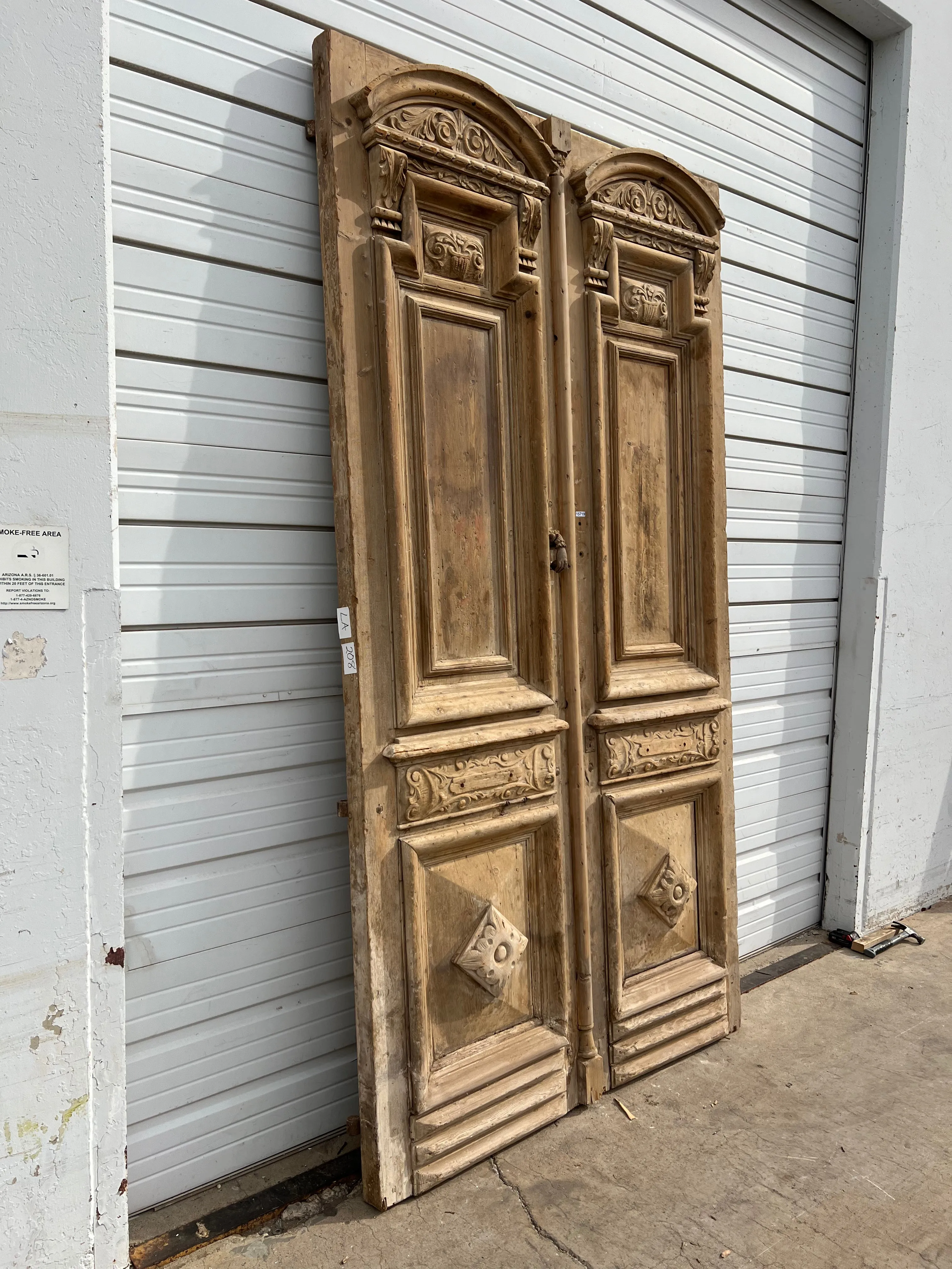 Pair of Carved Wood Panel Doors