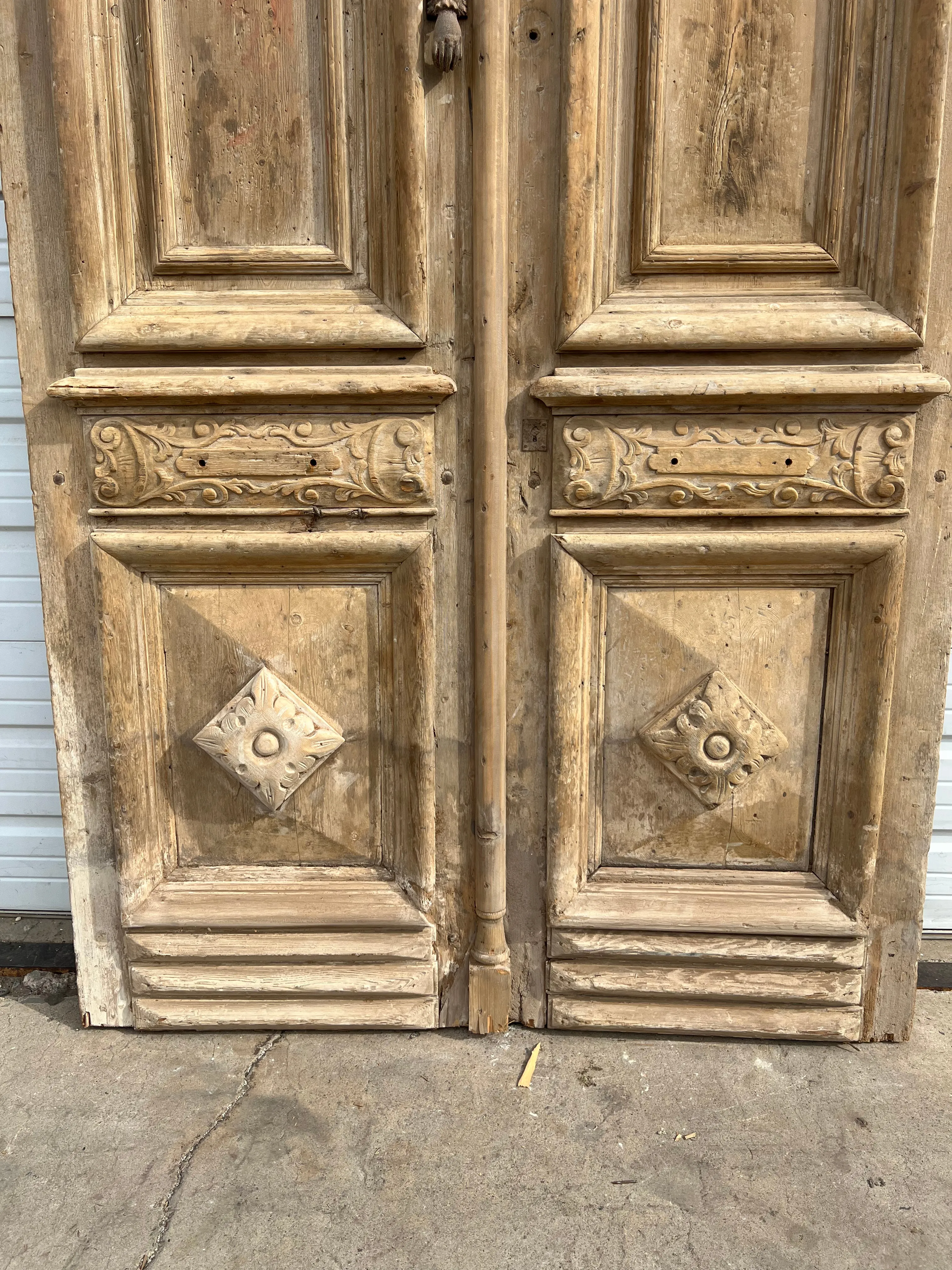 Pair of Carved Wood Panel Doors