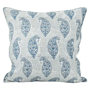 Paisley Azure Linen Cushion