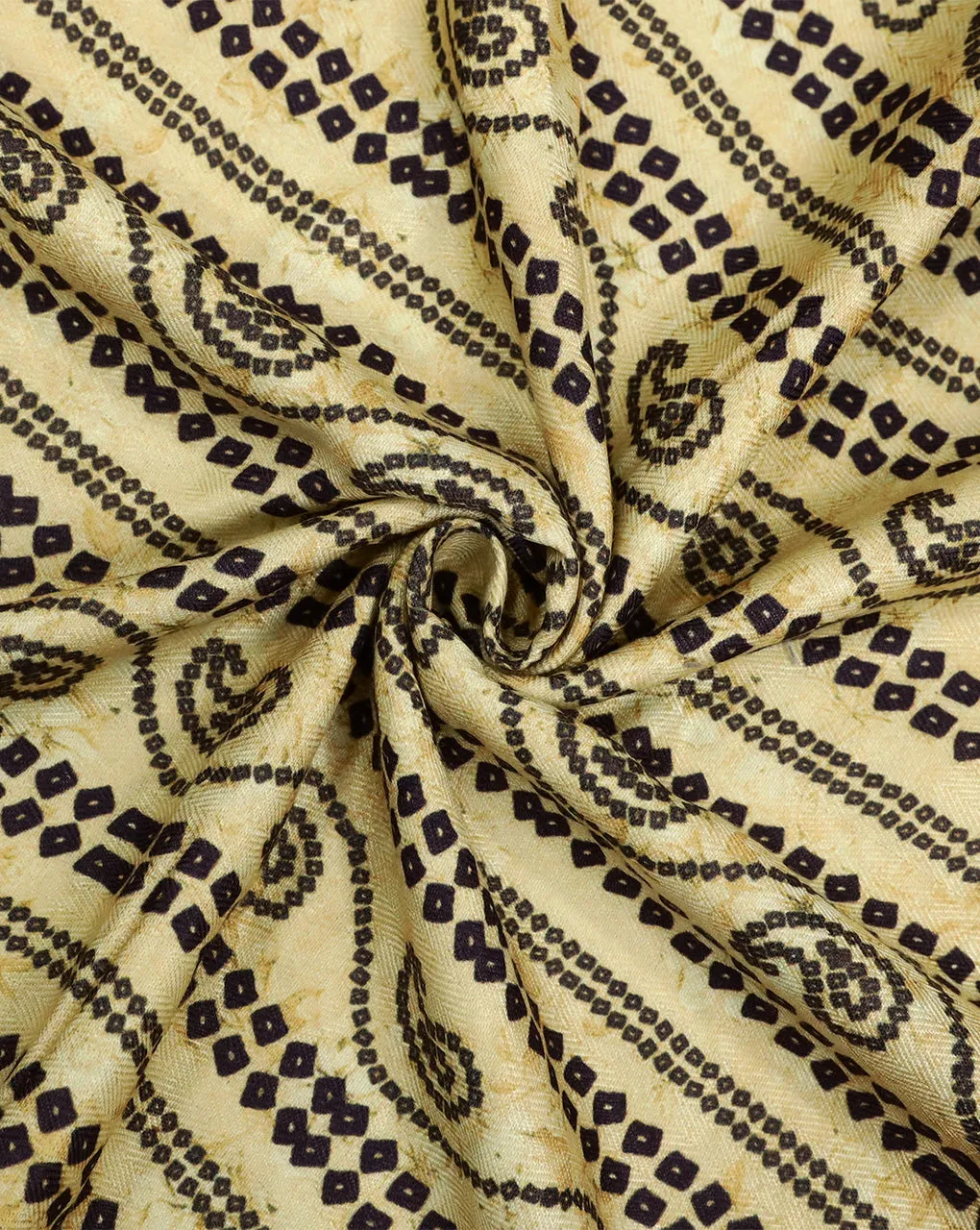 PAISLEY DESIGN PRINTED POLYESTER SPUN FABRIC