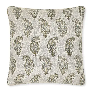 Paisley Moss Linen Cushion