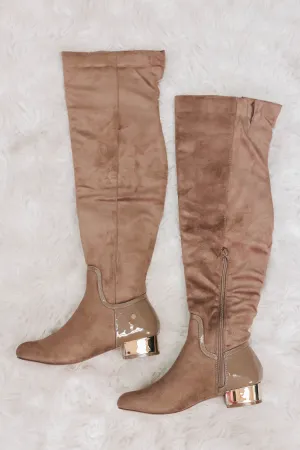 Paisley OTK Boots - Taupe