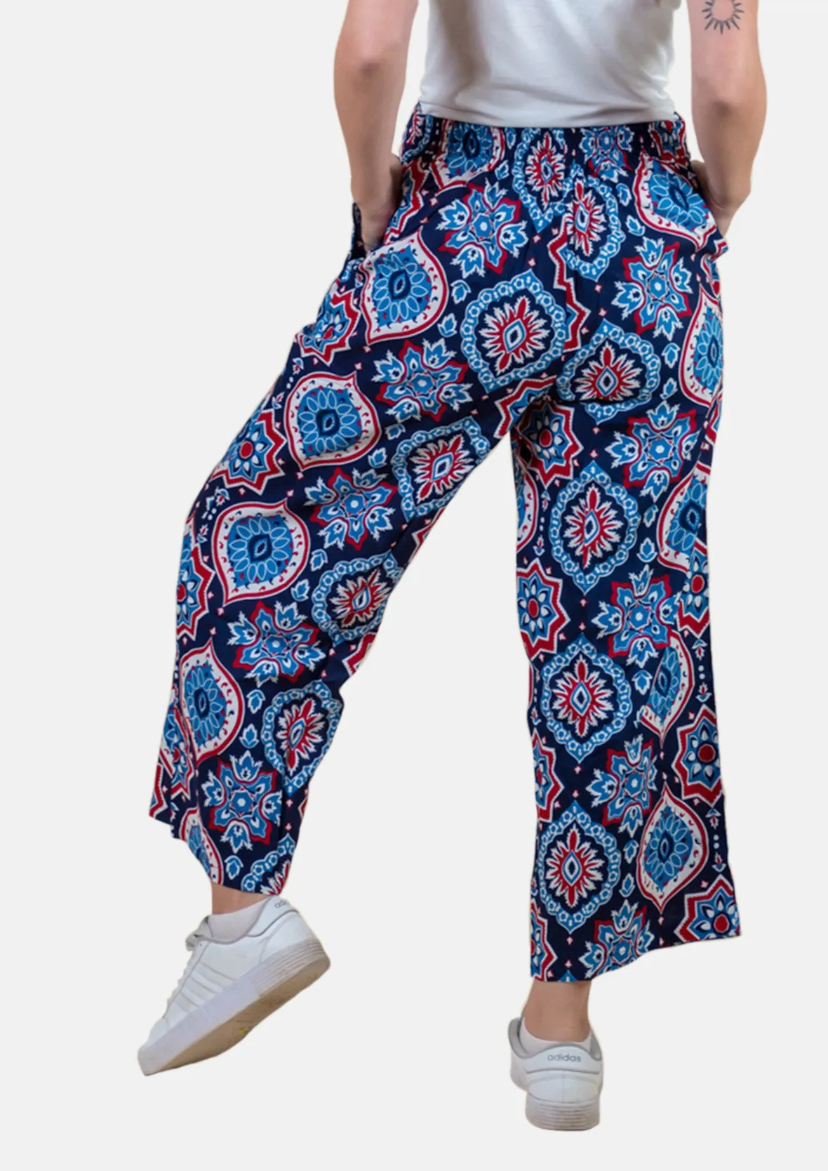 Paisley Wide Leg Palazzo Trouser