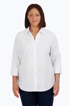 Paityn Plus No Iron Croc Jacquard Shirt