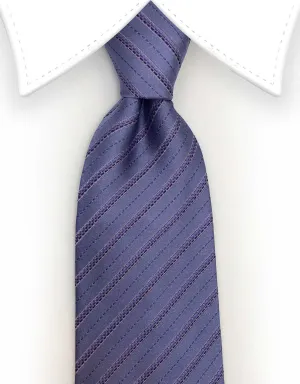 Pale Lavender Striped Silk Tie