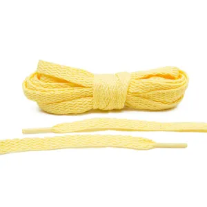 Pale Yellow Flat Shoe Laces