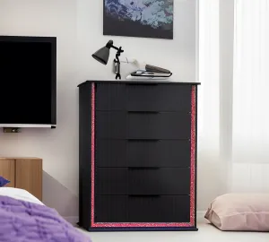 Pallas Chest in Black - Modern Design with LED