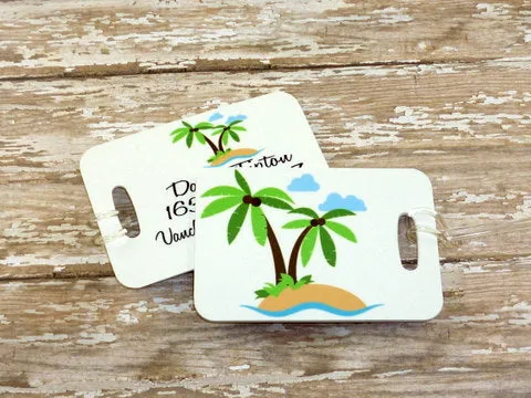 Palm Tree Luggage Tags - Set of 2