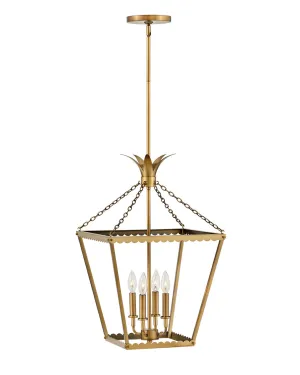 Palma Four Light Pendant in Heritage Brass