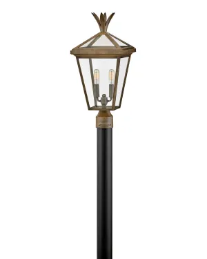 Palma Two Light Post Top or Pier Mount Lantern in Burnished Bronze