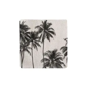 Palms BW Fabric Coaster