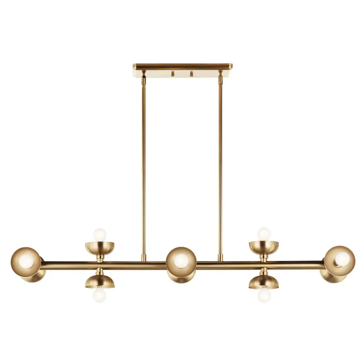 Palta 48" 10-Light Linear Chandelier, Champagne Bronze Finish