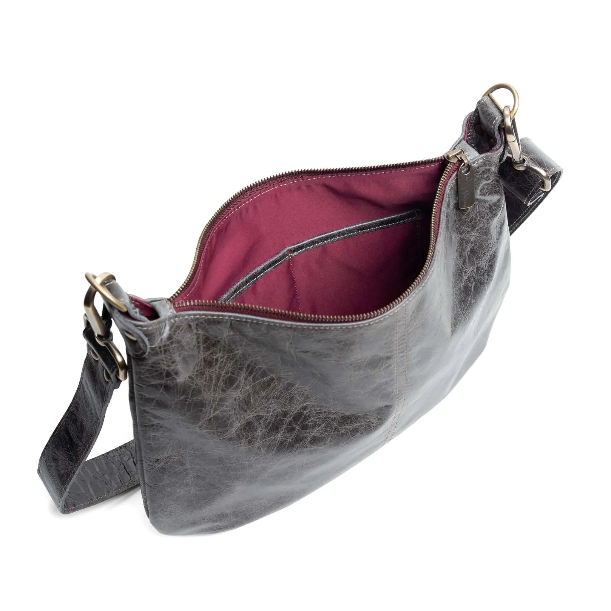 Pamela Crossbody Hobo - River Rock