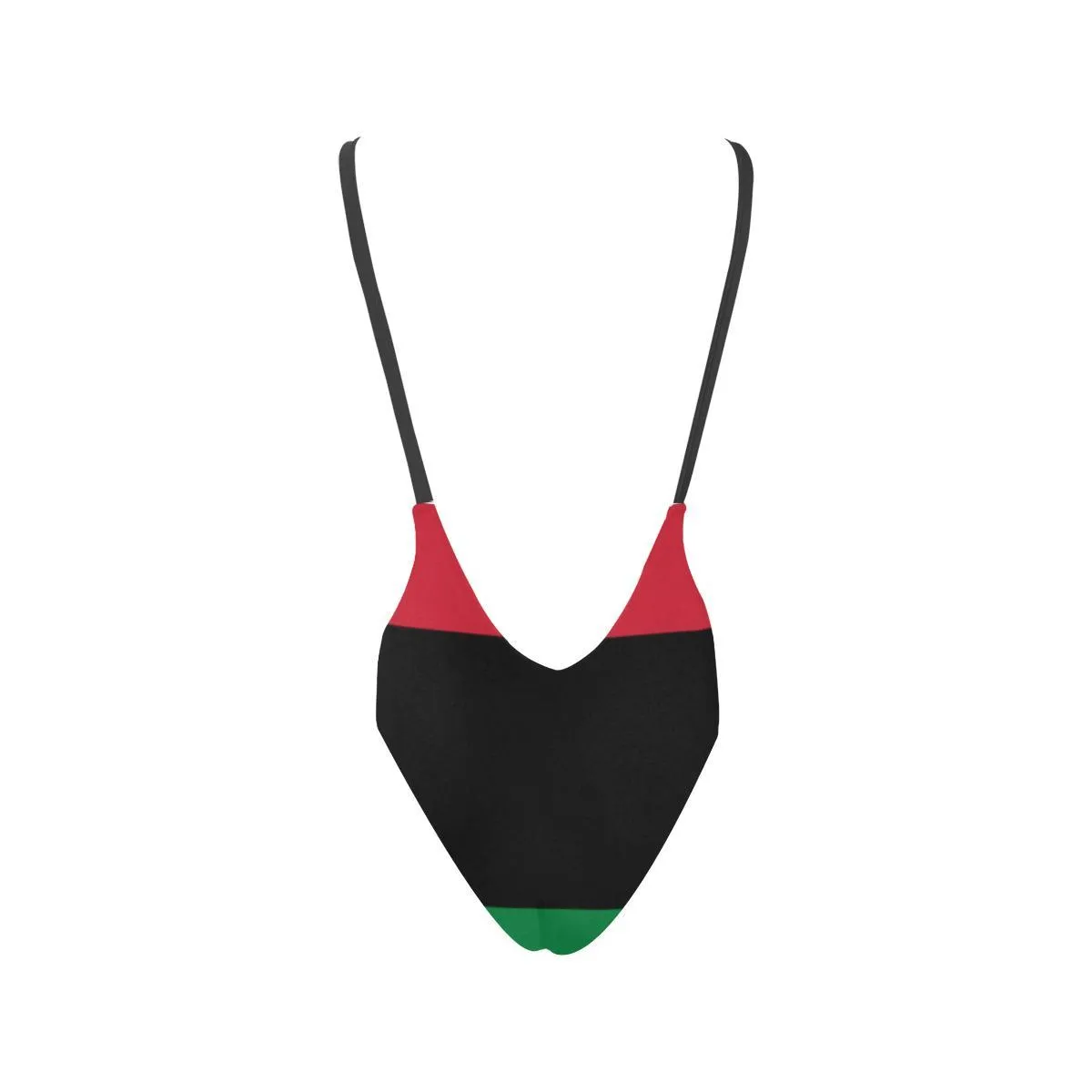 Pan African RBG Flag Women's Halter Straps Backless Swimsuit