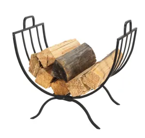 Panacea Black Matte Steel Log Rack