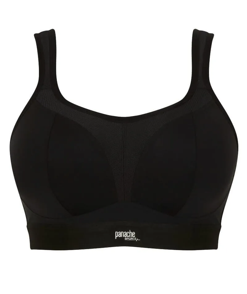 Panache Sport Boundless Longline Wire-free Sports Bra - Black