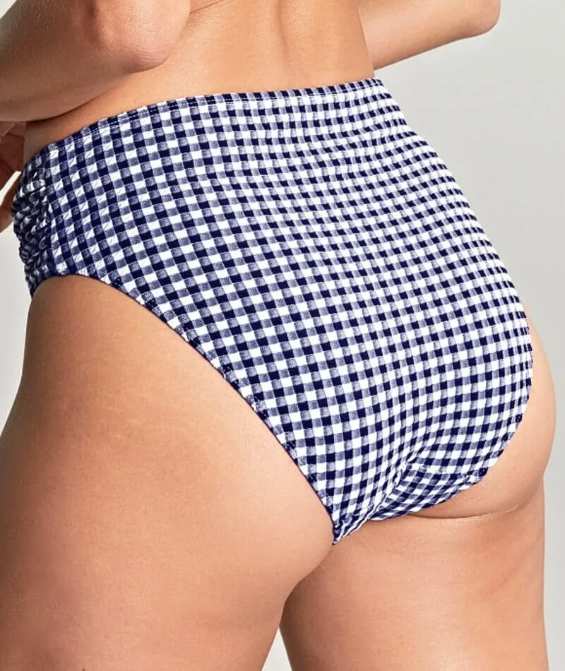 Panache Swimwear Gingham Midi Pant - Navy Gingham