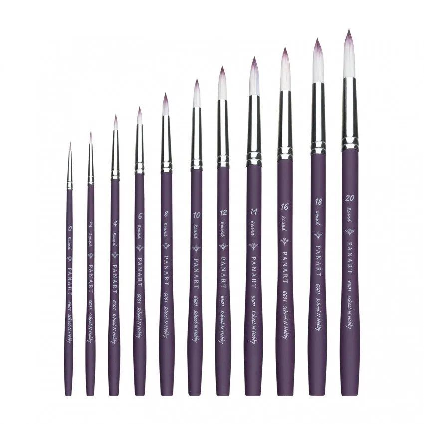 PANART TWO TONE SYNTHETIC SH BRUSH SET R-0,2,4,6