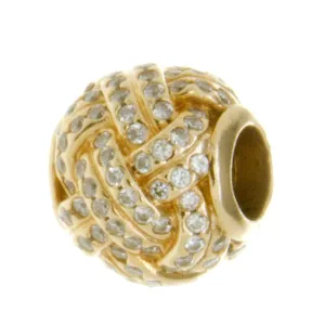 Pandora 14k Gold Sparkling Love Knot Charm