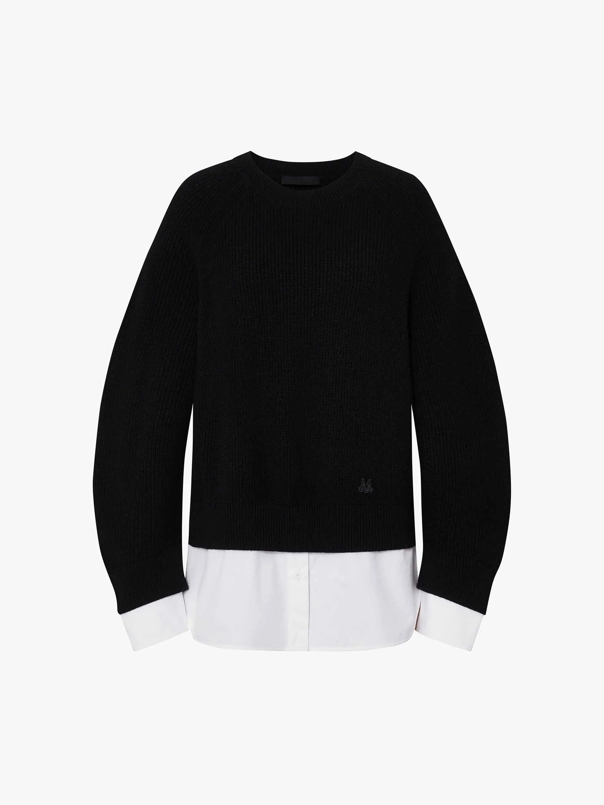 Paneled Detail Knit Sweater