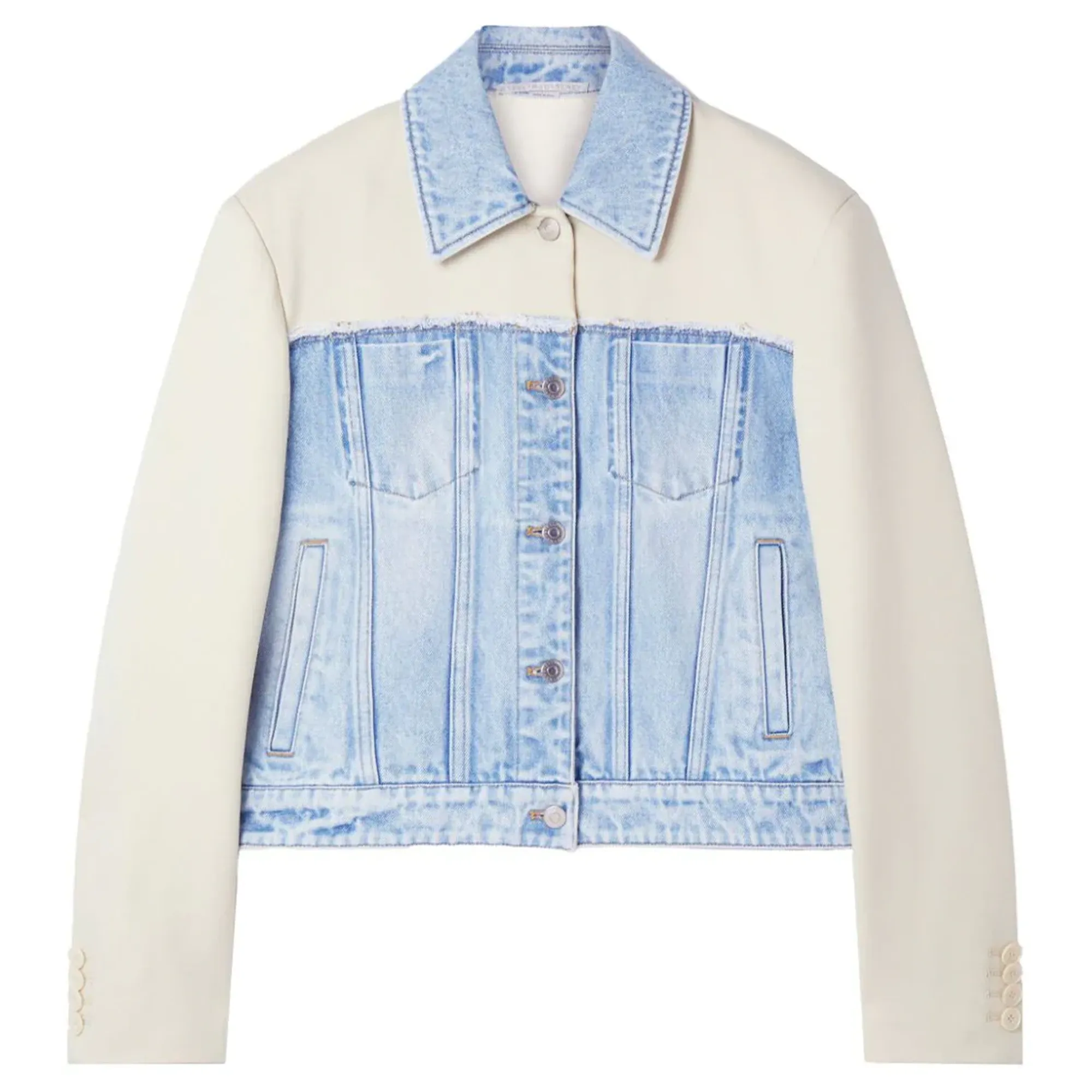 Paneled Light Vintage Blue Jacket