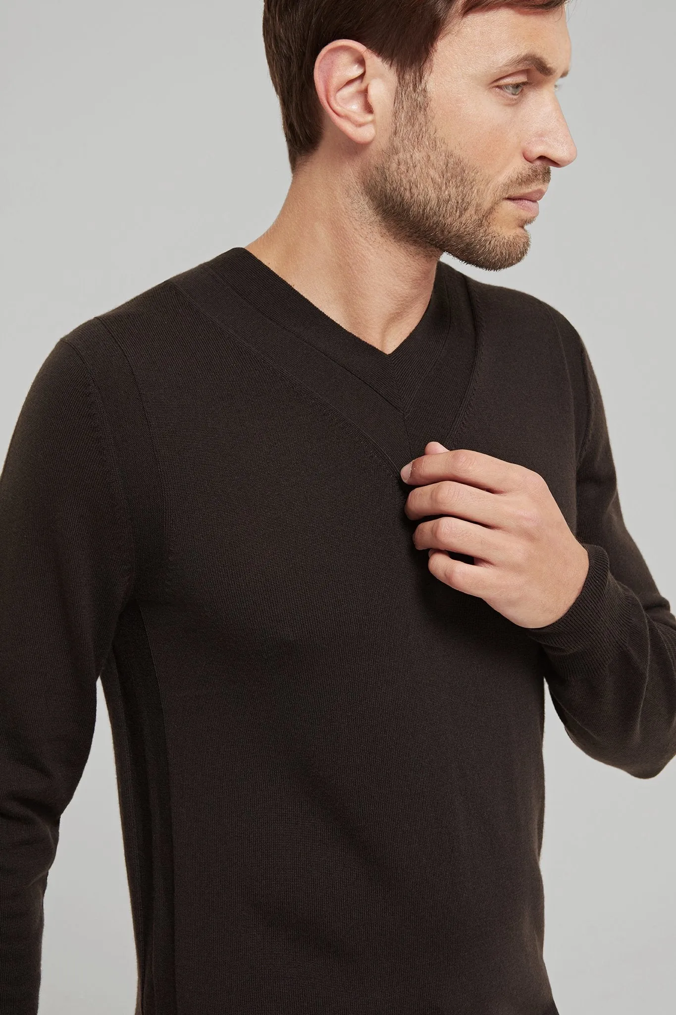 Panelled Merino Wool Sweater