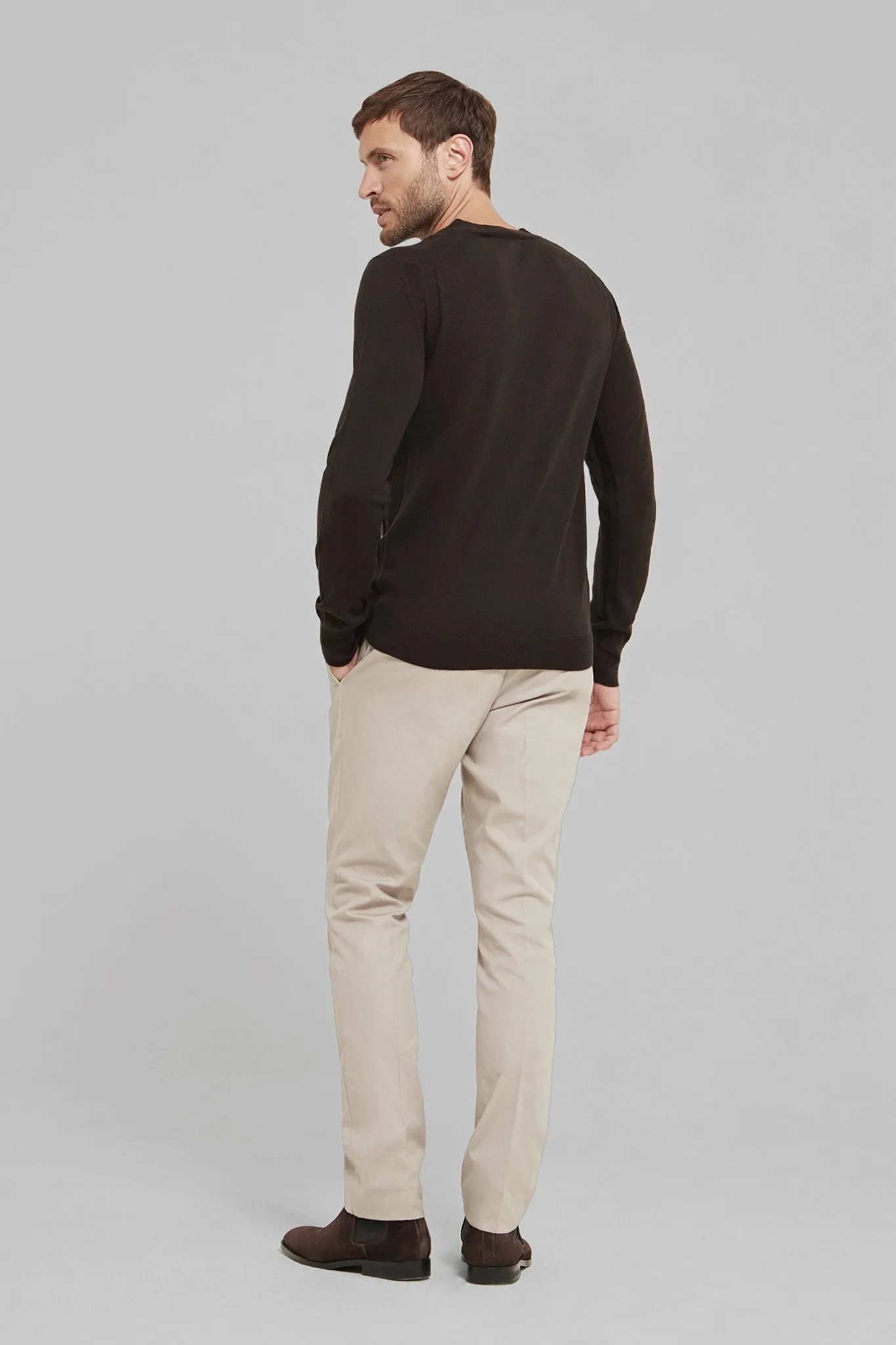 Panelled Merino Wool Sweater