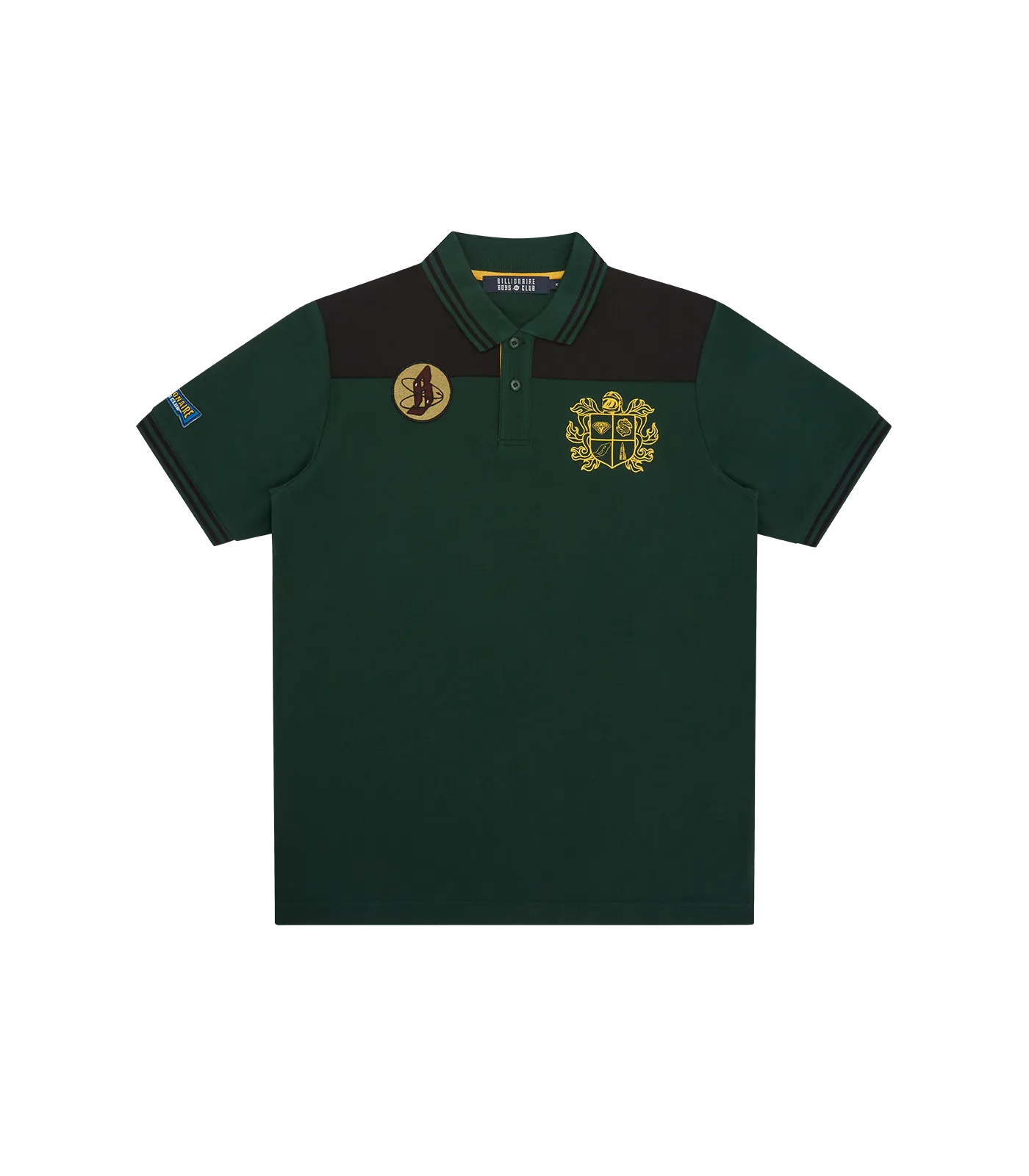 PANELLED POLO SHIRT - GREEN