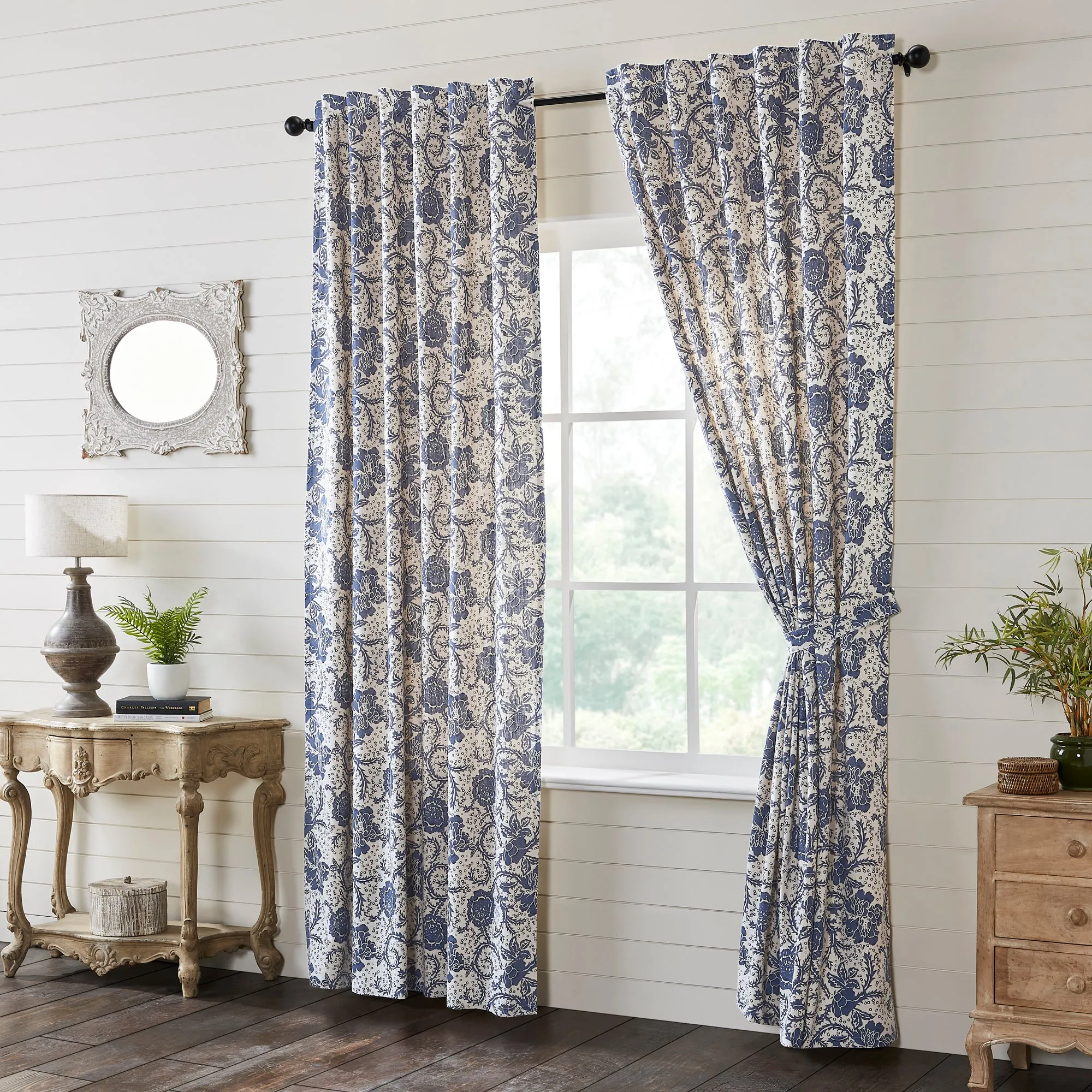 Panels Dorset Floral Farmhouse Set of 2 Window Curtain VHC Brands