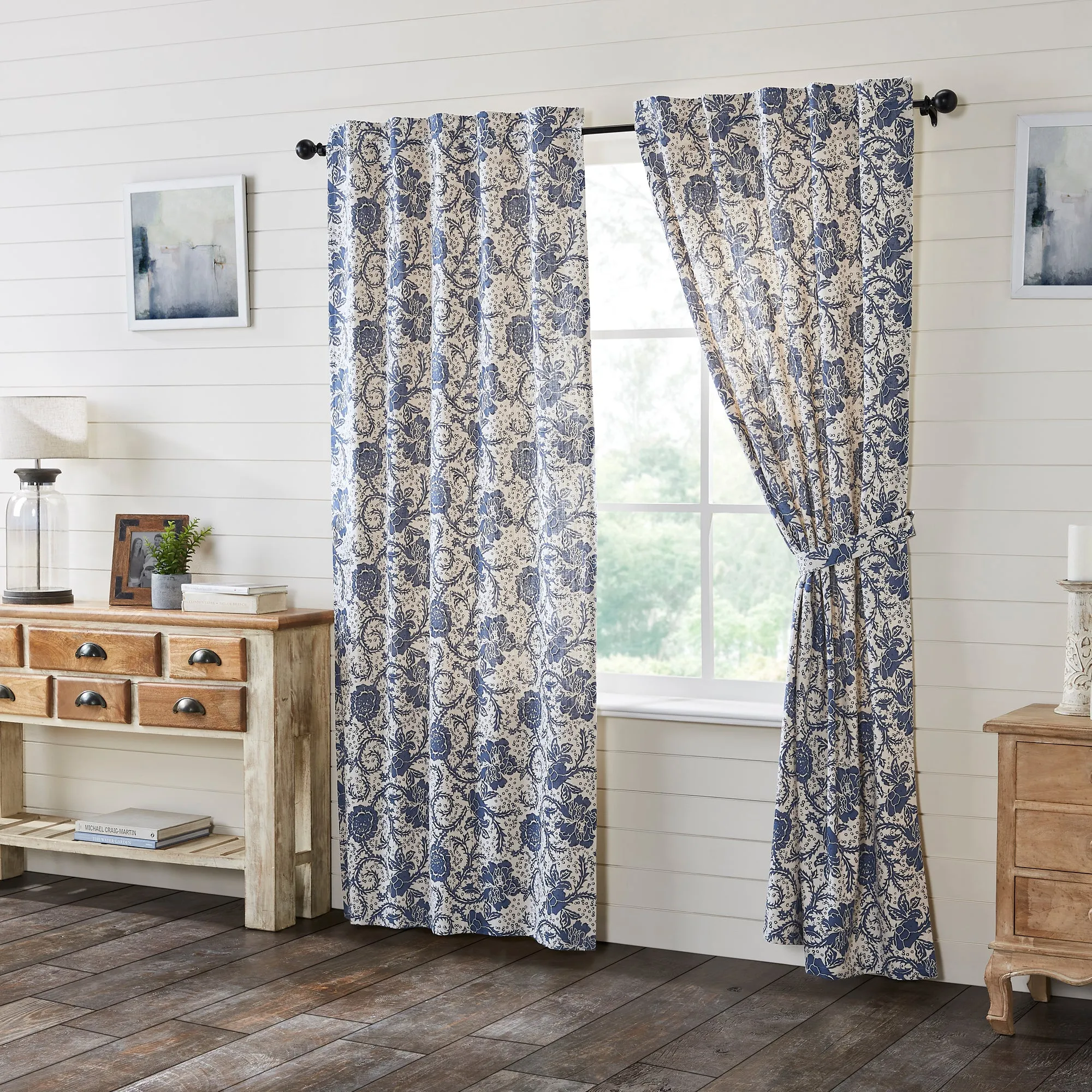 Panels Dorset Floral Farmhouse Set of 2 Window Curtain VHC Brands