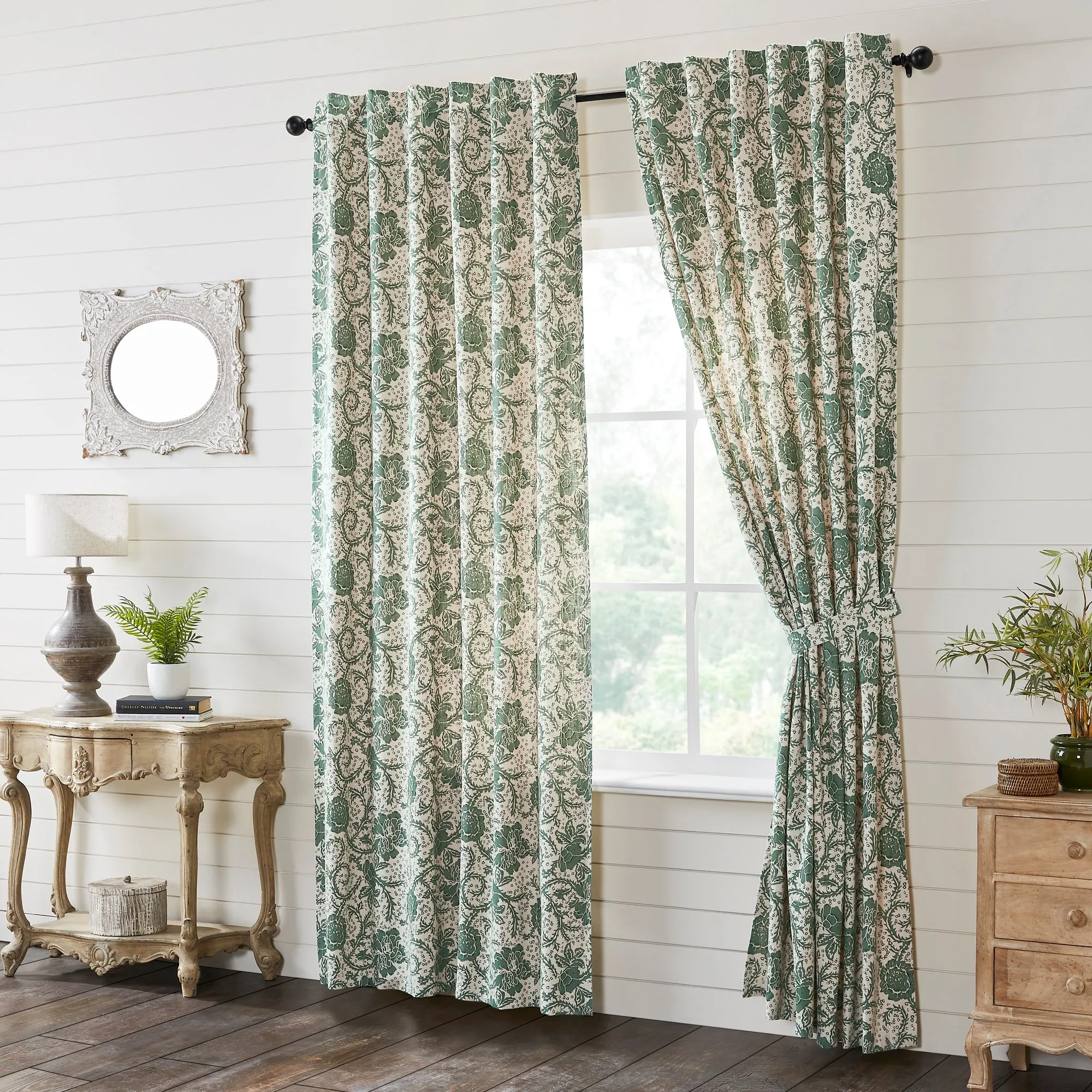 Panels Dorset Floral Farmhouse Set of 2 Window Curtain VHC Brands